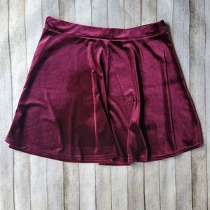 HDE Burgundy velvet circle skirt size XXL